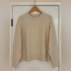 Banana Republic Cream Knit Crewneck Sweater